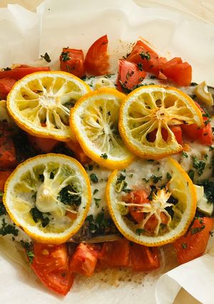 Foto di Pesce al Yuzu e pomodoro