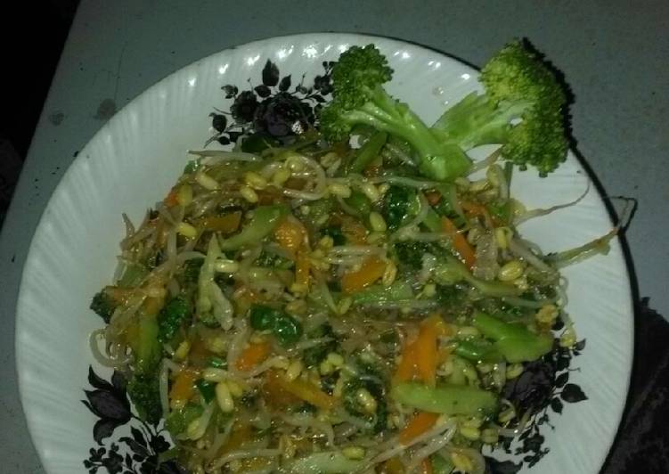 Bahan mengolah Oseng btw(brokoli toge &amp;amp;wortel) yang Enak