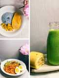 Giảm cân + eat clean: Smoothie + cơm xoài + mì đậu hũ