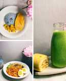 Giảm cân + eat clean: Smoothie + cơm xoài + mì đậu hũ