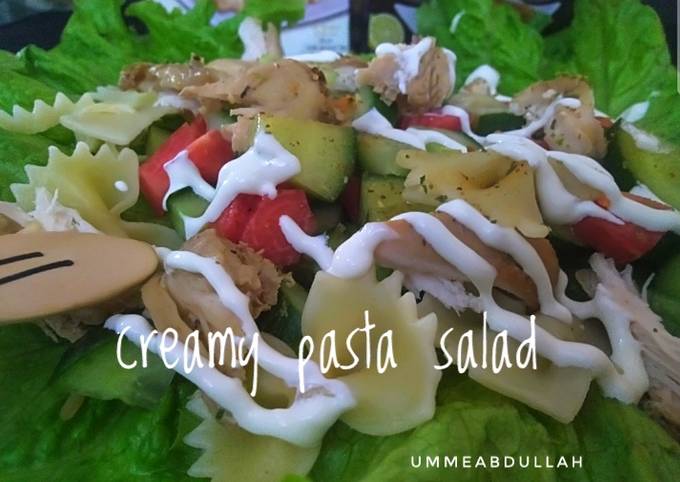 Steps to Prepare Super Quick Homemade Creamy pasta salad 🥗