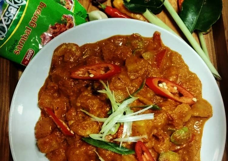 Bagaimana Menyiapkan Sambal goreng kentang udang resep desaku praktis, Sempurna