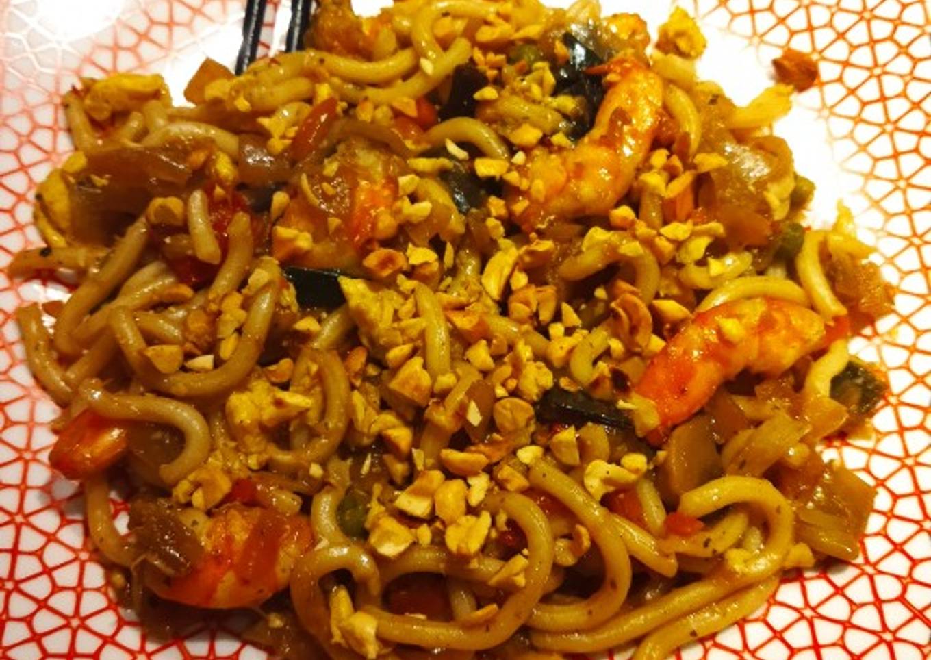 Pad thaï aux crevettes