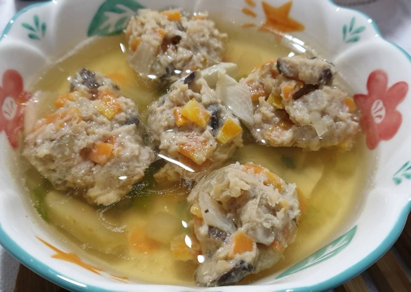 Bakso ayam jamur shitake lembut,simple