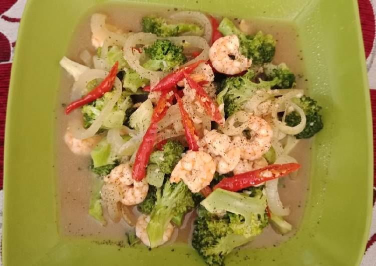 Resep Tumis Udang Brocoli Anti Gagal