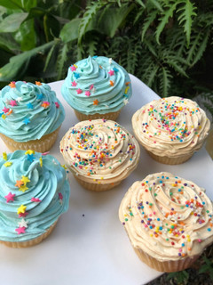 Una foto de Muffins con decorado de buttercream