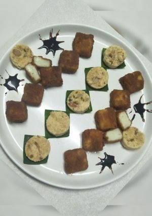 A picture of #Fried milk bar and Instead kharwas(milk pudding) recipe#.
