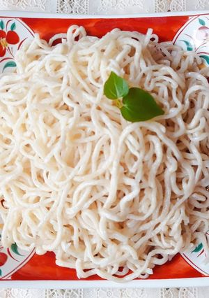 Hình của món MÌ tươi với bột nguyên cám (Whole Wheat 50%).