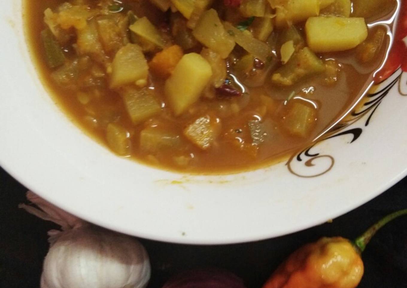Steps to Make Award-winning Dry fish curry with mix veg