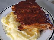 A picture of potatoes rosemary meat