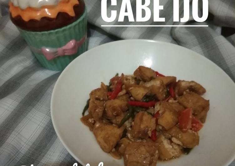Tahu kecap cabe ijo