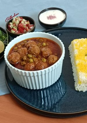 عکسی از دستور خورشت نخود فرنگی با کوفته قلقلی