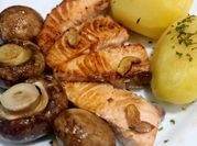 Una foto de lomito de salmón