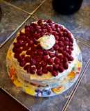 Torta de merengues frambuesas