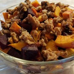 A picture of Roasted sweet pot and beet salad.