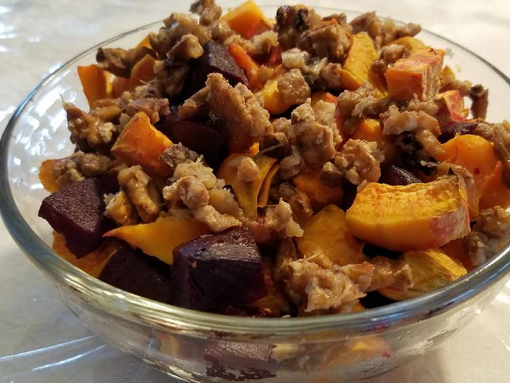 Recipe Roasted sweet pot and beet salad the So Delicious Perfect
