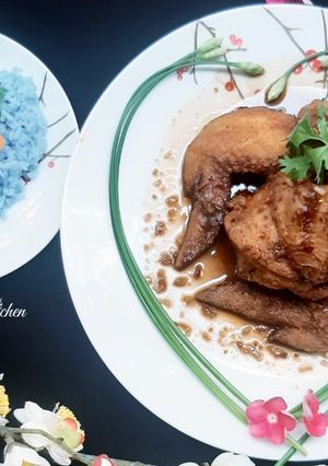 Hình của món Gà sốt nước tương.
