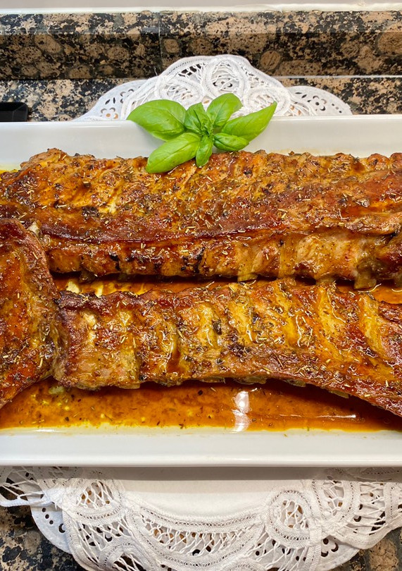 Una foto de Costillar asado a las hierbas provenzales