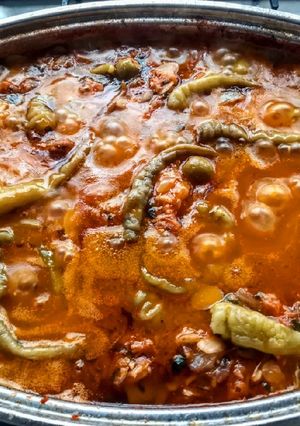 Una foto de Bacalao a la vizcaína
