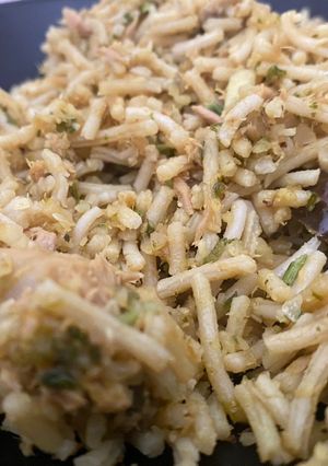 Φωτογραφία της συνταγής Μακαρόνια ολικής gluten free με κουρκουμά και τόνο (quickie)