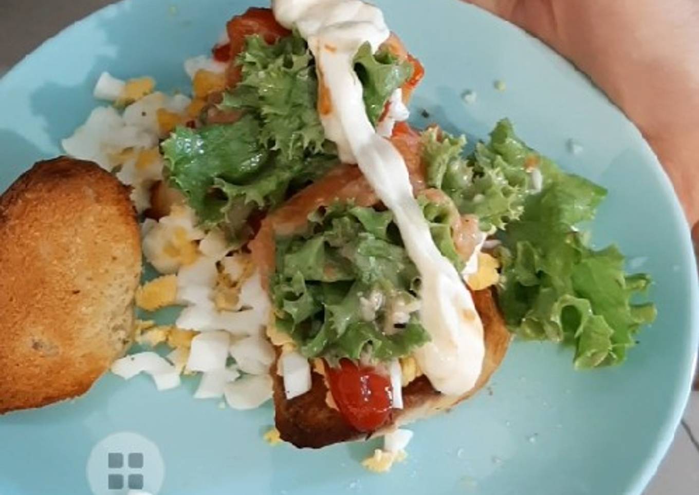 Salad Caesar (pake sarden)
