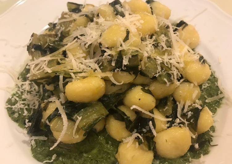 Gnocchi di patate con cicoria