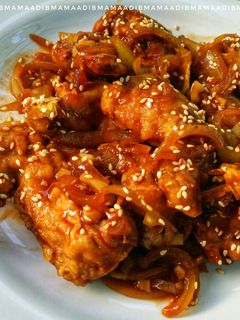 Foto resep Dakgangjeong (korean spicy chicken wings)