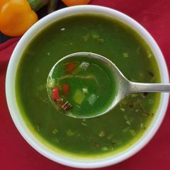 A picture of Spinach Clear Soup.