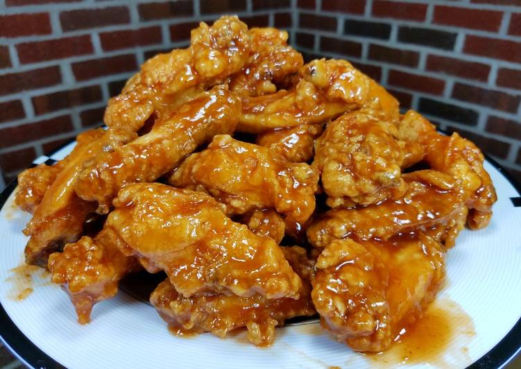 Easiest Way to Prepare Quick Deep Fried Honey BBQ Chicken Wings &amp; Drummettes