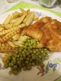 Homemade beer battered Fish and chips