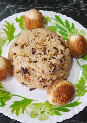صورة لوصفة كشرى أرز وعدس اصفر