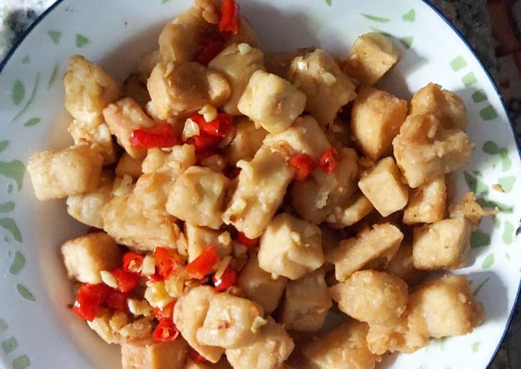 Tahu cabe garam simple