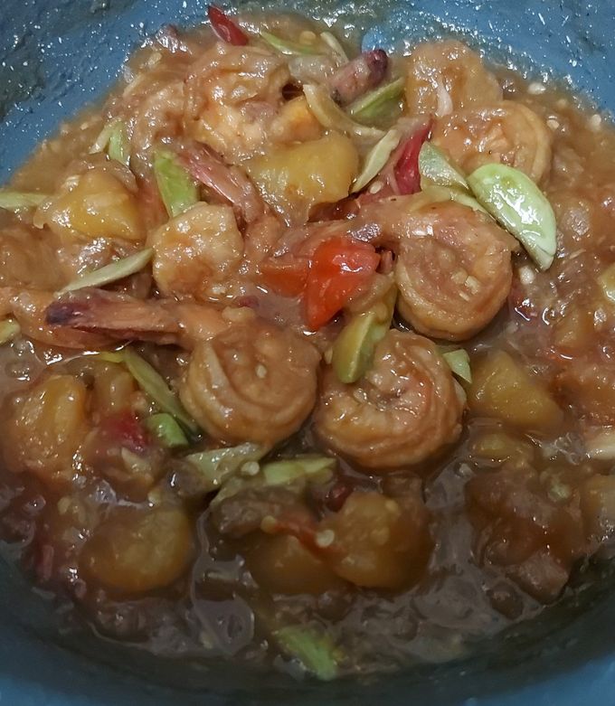 Foto resep Sambal Kentang Udang Petai