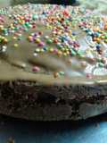 Chocolate cake with sprinkles :)
