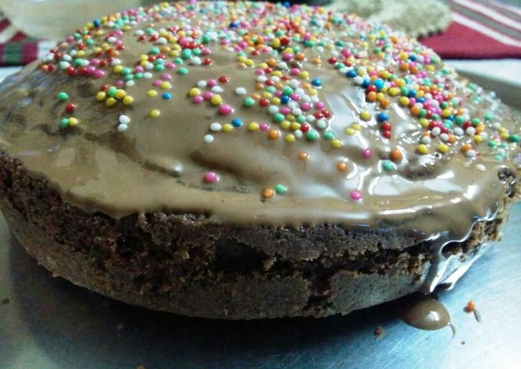 Chocolate cake with sprinkles :)