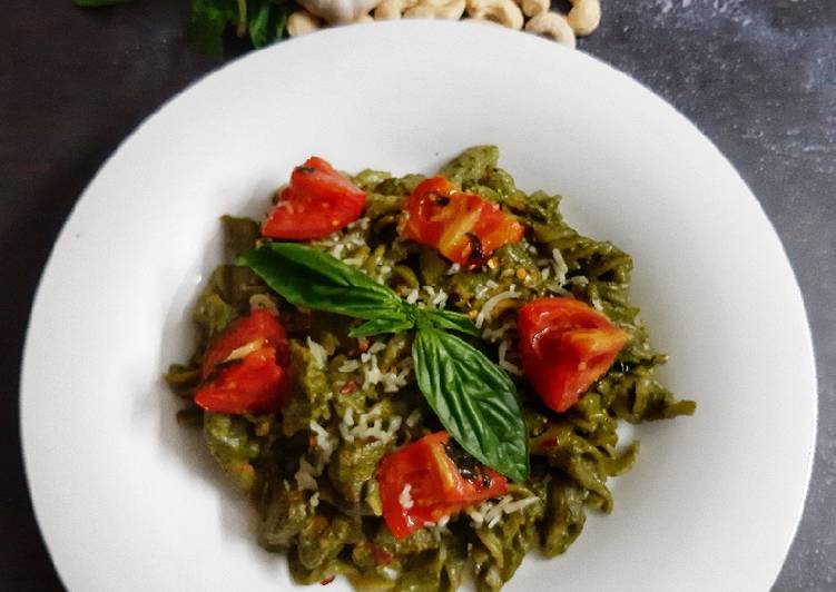 Easiest Way to Make Speedy Pesto pasta with Cashew