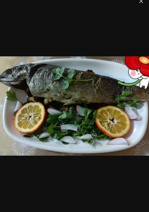 عکسی از دستور ماهی شکم پر+مزه دارکردنش🐟 😍