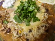 A picture of green chile chicken