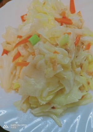 蒜頭酥炒高麗菜 的食譜成品照片