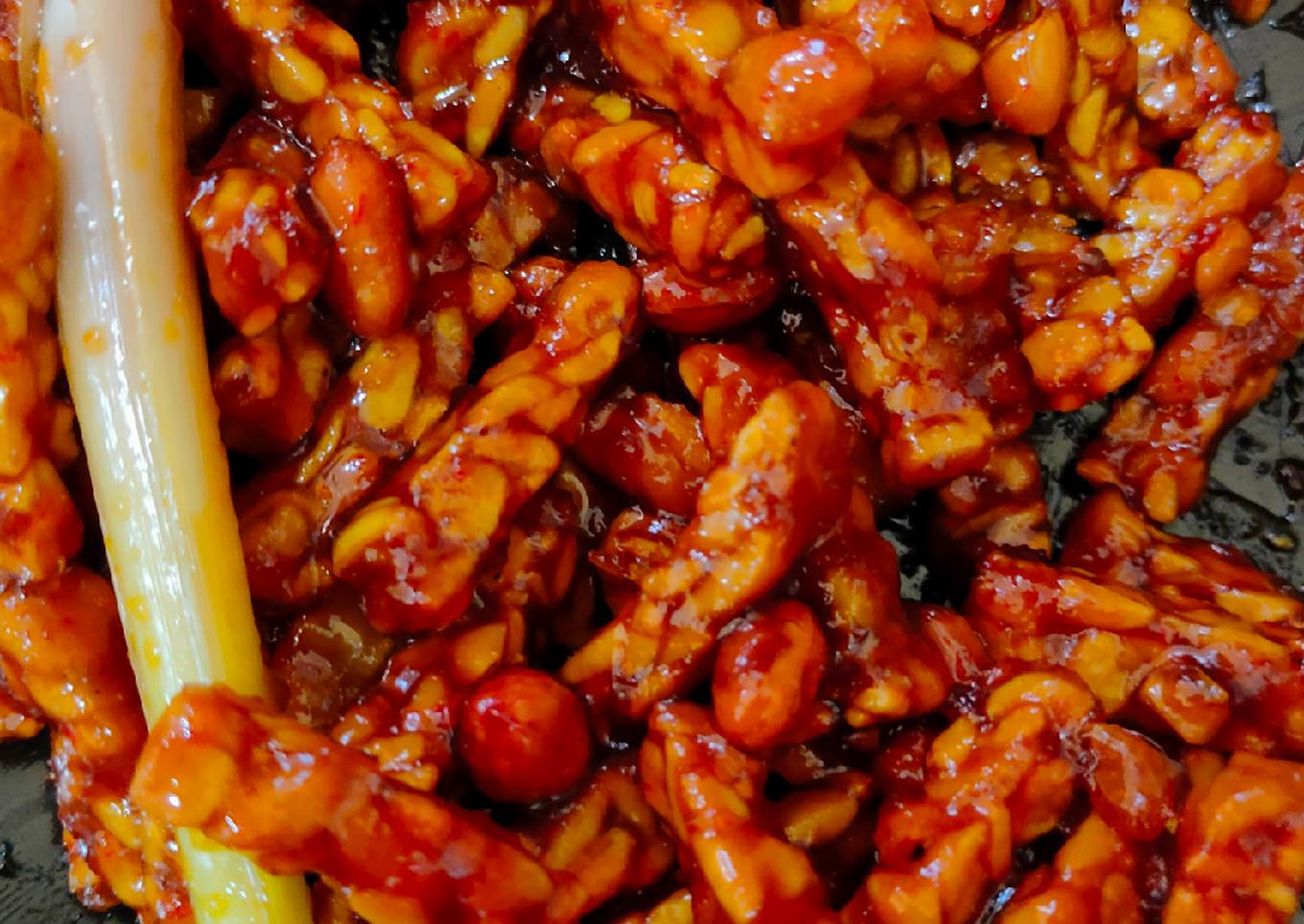 Tempe kacang pedas manis