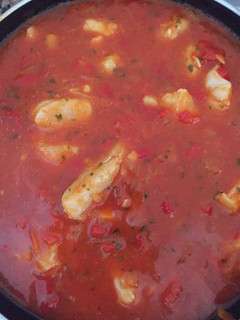 Una foto de Migas de bacalao en salsa