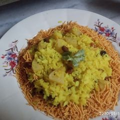 Aloo poha A picture of Aloo poha.