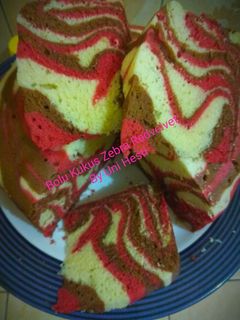 Foto resep Bolu Kukus Zebra Red Velvet mix Mocca