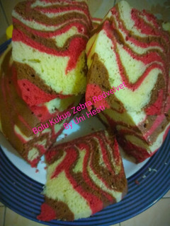 Foto resep Bolu Kukus Zebra Red Velvet mix Mocca