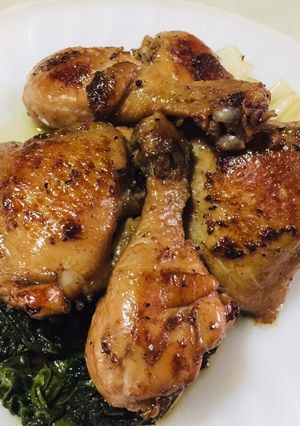 A picture of Asian Spiced Sesame Soy Chicken (sans the xiao xing).