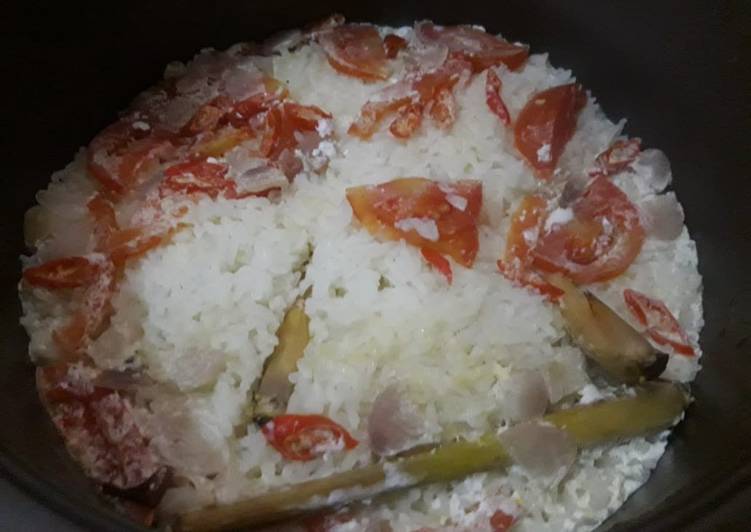 Cara Gampang Menyiapkan Nasi liwet ricecooker, Bikin Ngiler