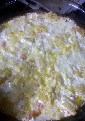 Una foto de Papas gratinadas con jamón