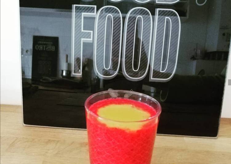 Smoothie complet mangue framboise