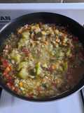 Arroz integral con Masala, zucchini y verduras deshidratadas