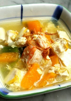 Foto resep Sup udang labu kuning (untuk balita)